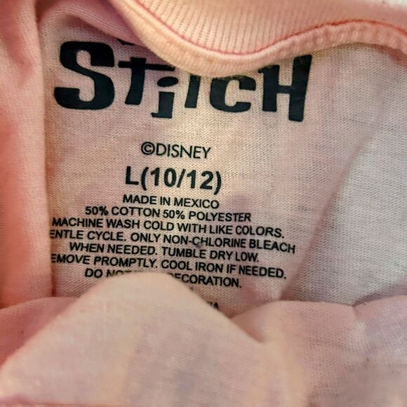 Disney Lilo & Stitch "Love" Valentine's Day Graphic Tee, Size L (10/12) - Picture 4 of 6